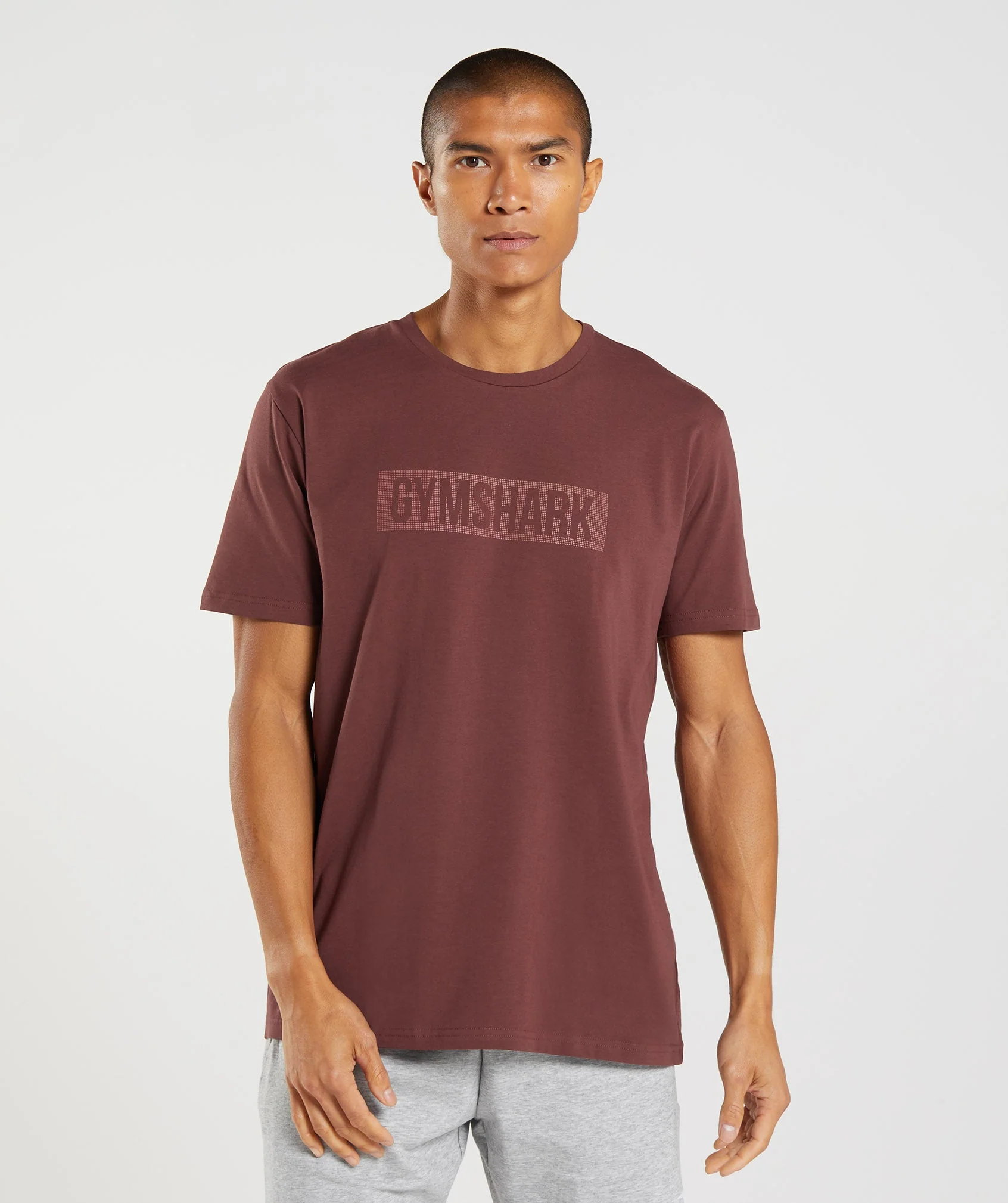 Block T-Shirt Cherry Brown