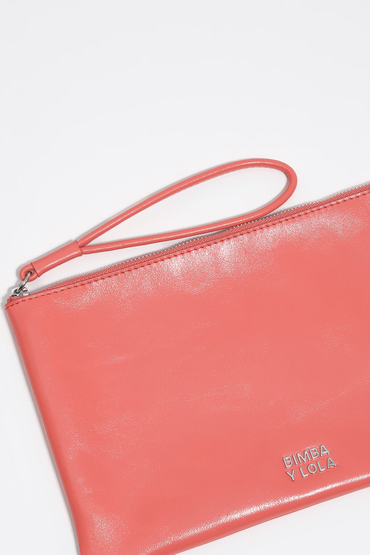 Coral leather make-up case