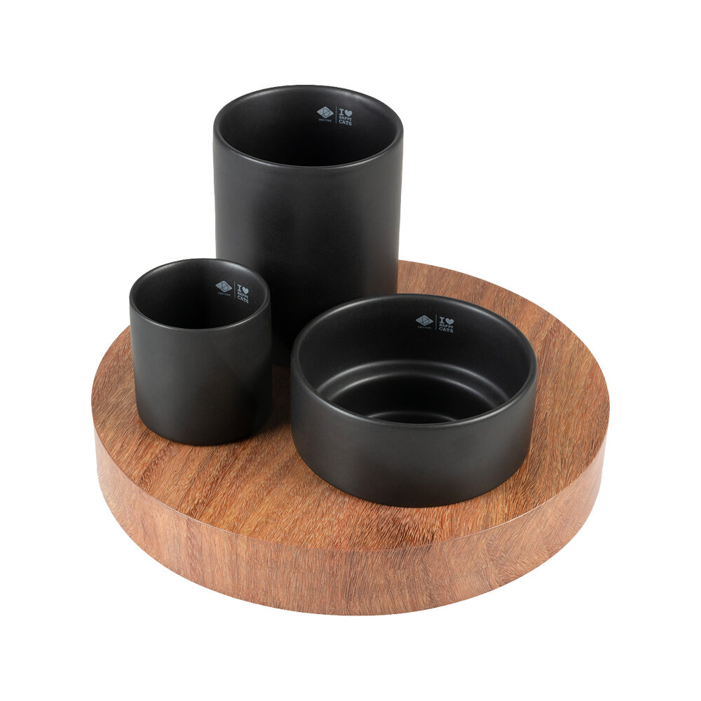 D&D Iggy Enrichment bowl with 3 levels - 27 x 27 x 19 cm - Black