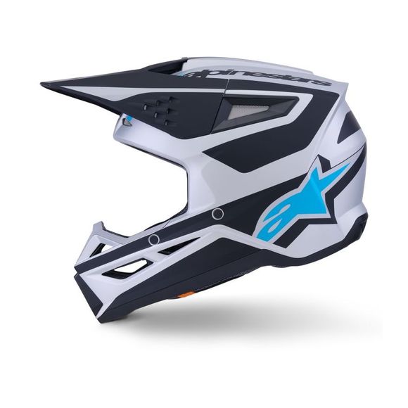 Casque cross Alpinestars S-M3 HEAT 2026 - Gris / BleuRef : AP3964