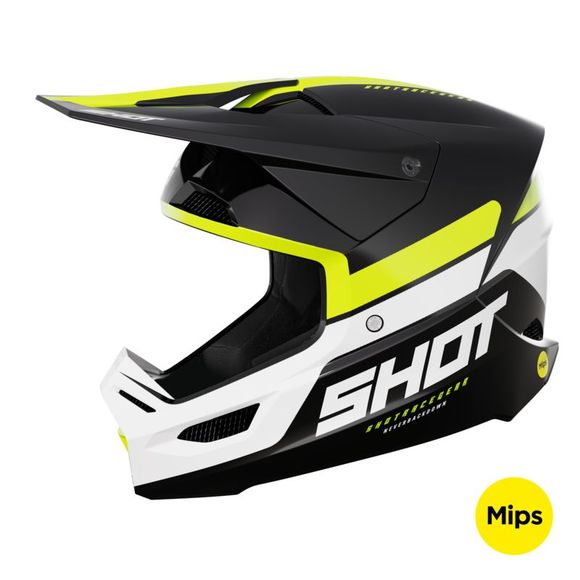 Casque cross Shot RACE - IRON 2023 - JauneRef : SO2449