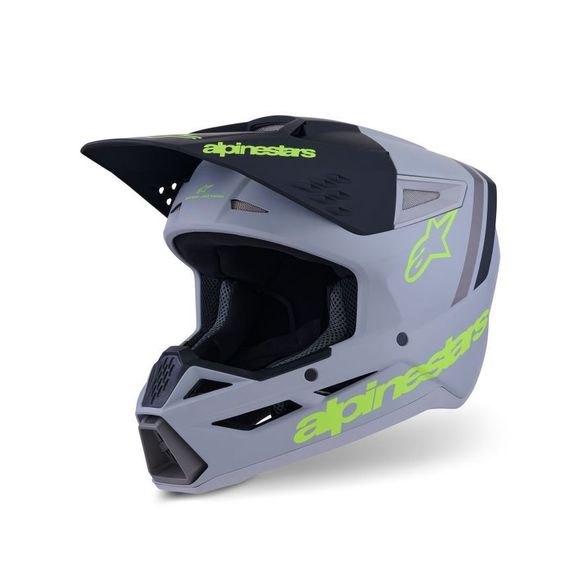 Casque cross Alpinestars S-M3 RADIUM 2025 - Gris / JauneRef : AP3963