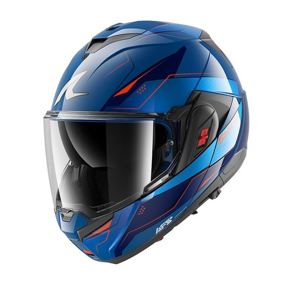 Casque modulable Shark OXO MEKARIUM - Bleu / OrangeRef : SH1883-BCO1