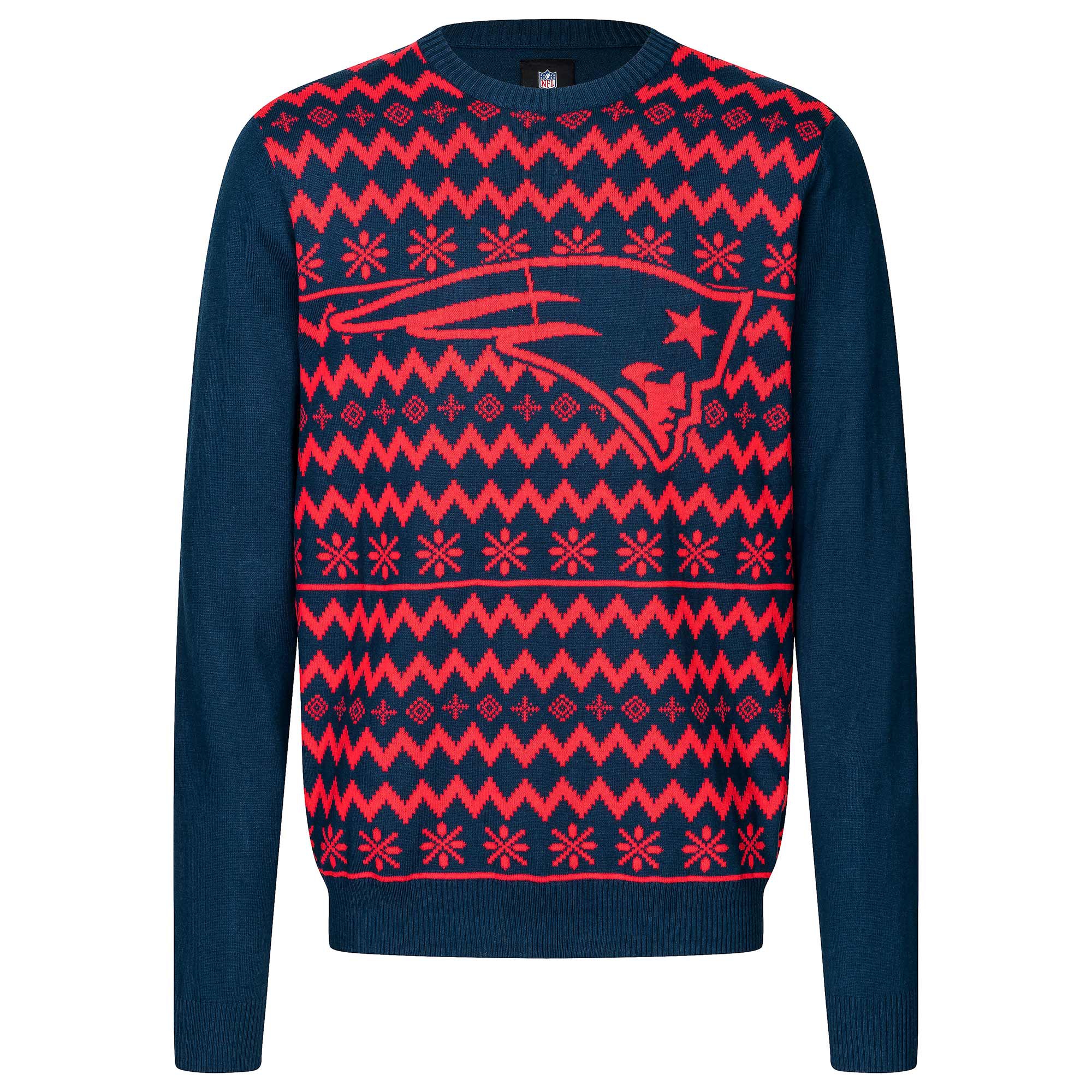 New England Patriots NFL Big Logo Ugly Christmas Sweater