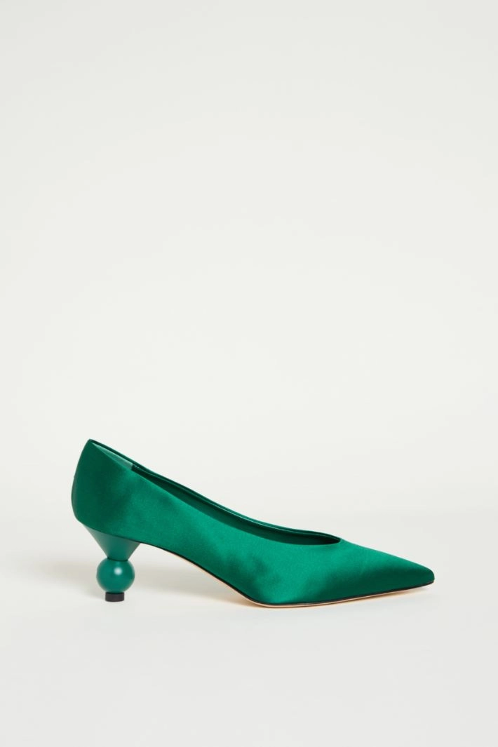 Satin pumps - GREEN