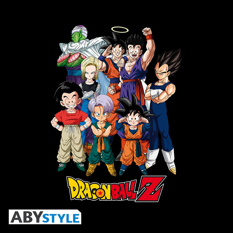 DRAGON BALL Z Unisex black Tshirt Goku's group