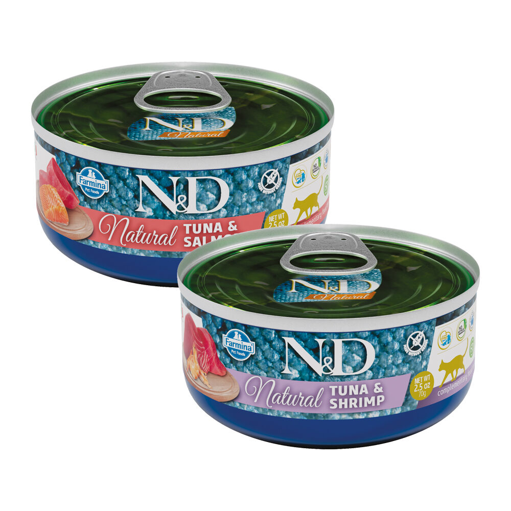 Farmina N&D Natural Adult Wet Food - Tuna & Shrimp - 24 x 70 g