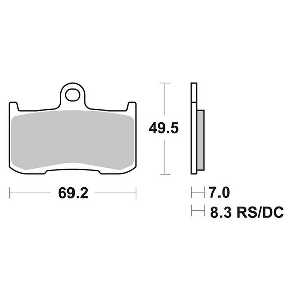SBS 782HF Organic Front Brake PadsRef: 782HF / 782000