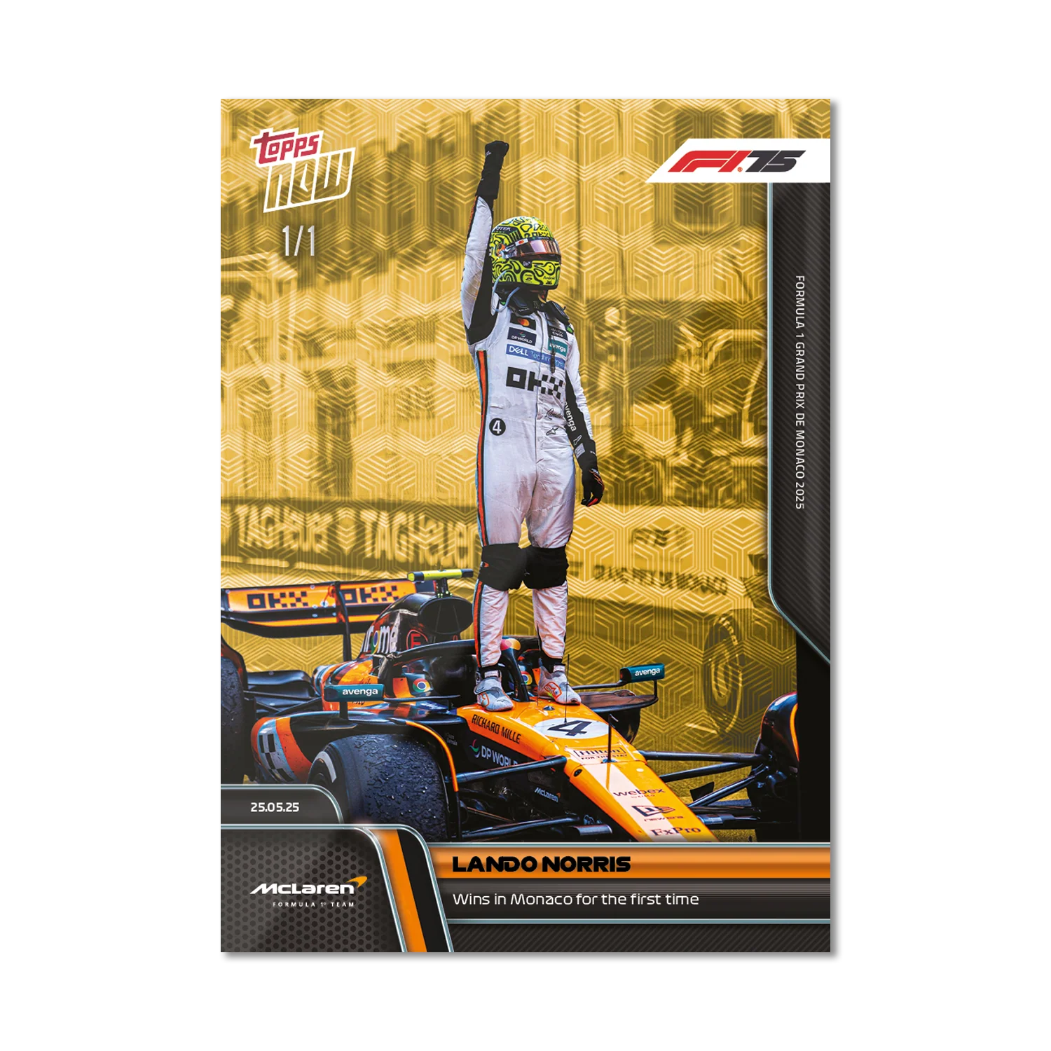 Lando Norris - 2025 Formula 1® Topps NOW® - Card 39