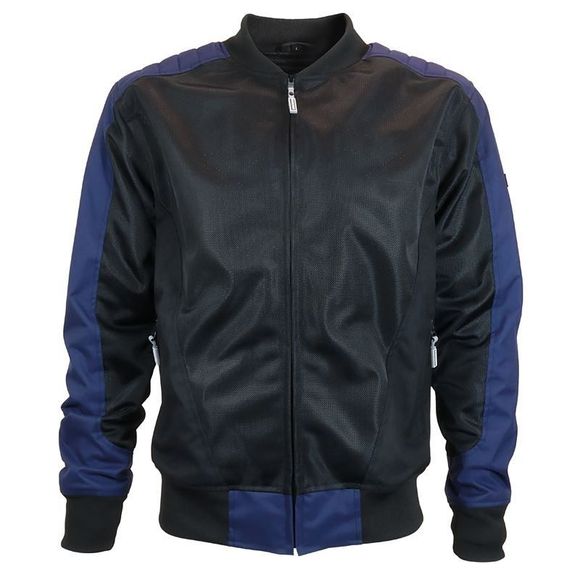 Harisson Mesh Camaro Motorcycle Jacket - Black / BlueRef: HN0145