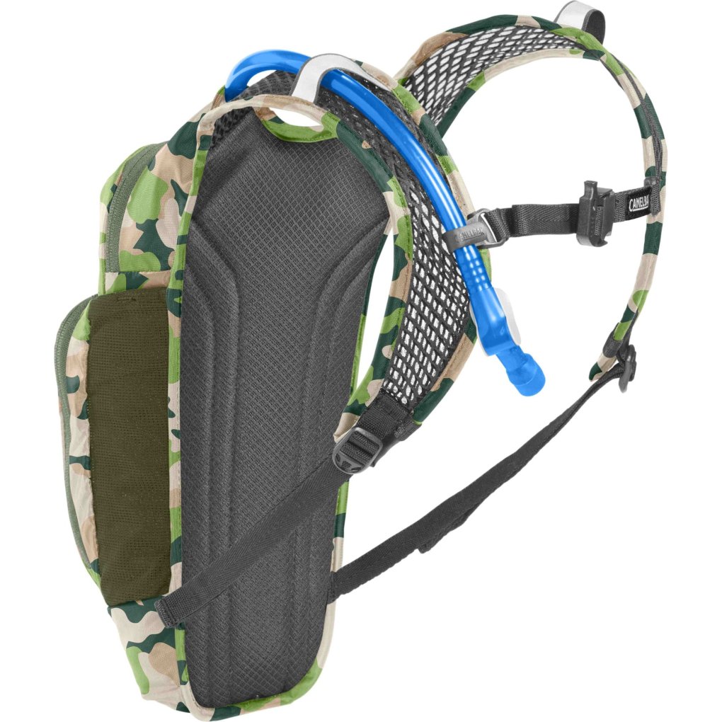 CamelBak Mini M.U.L.E. 5L Hydration Pack Kids + 1.5L Crux Reservoir - camo