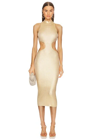 x REVOLVE Calista Cut Out Long Midi Dress