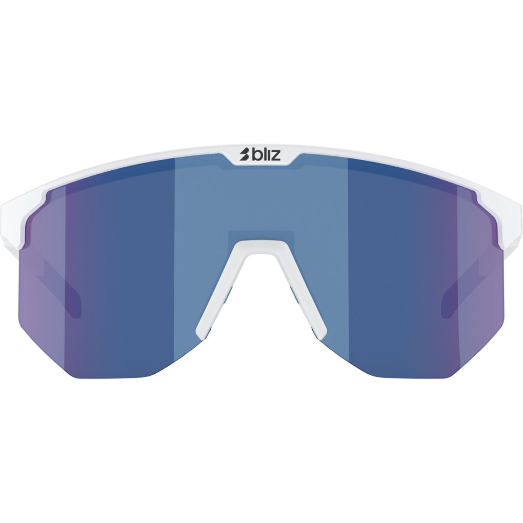 Bliz Hero Small Glasses - Matt White - Brown Blue Multi