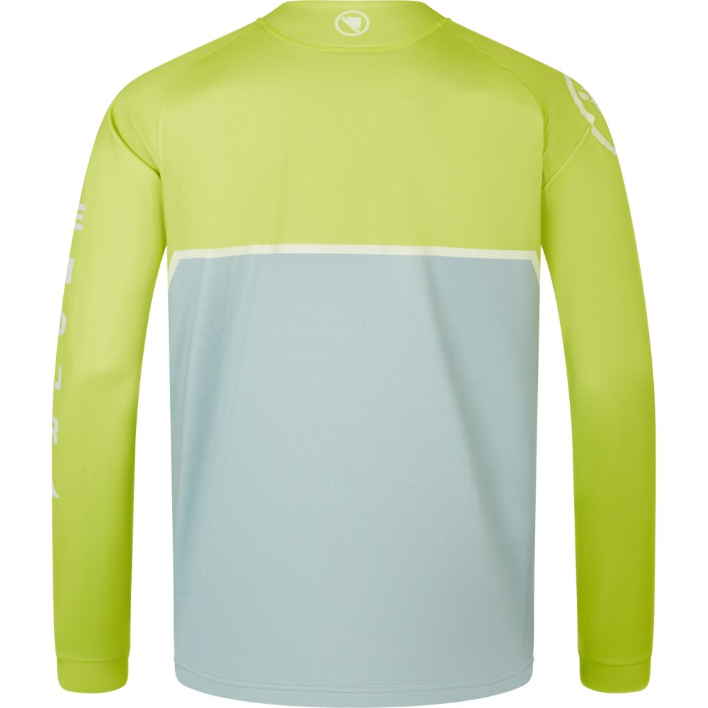 Endura SingleTrack Core Printed Long Sleeve Tee Men - lime green