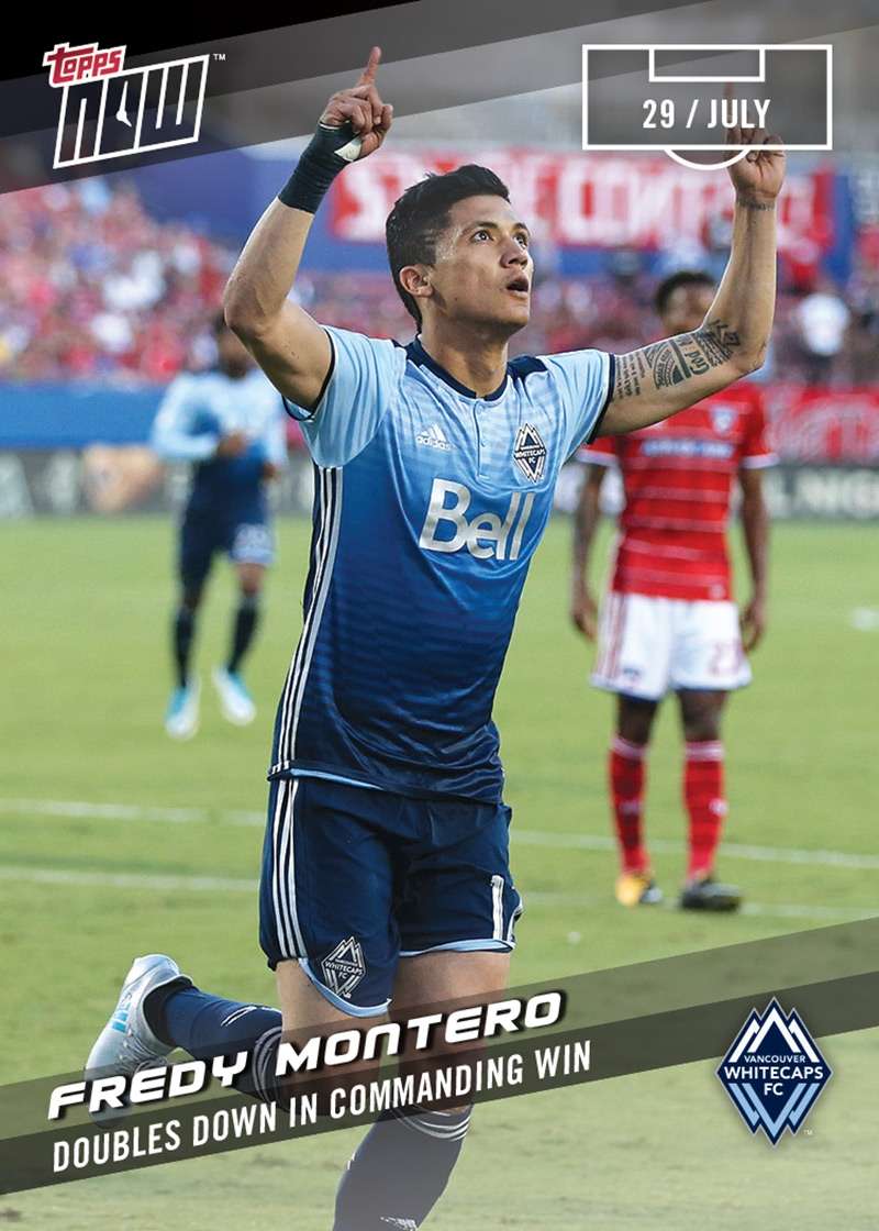 Doubles Down in Commanding Win - Fredy Montero MLS Topps NOW™ Card 56 PRINT RUN QTY: 45