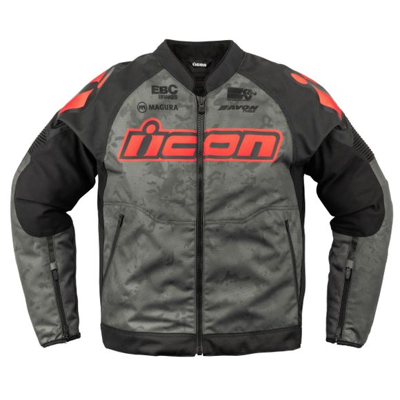 Icon OVERLORD3 MAGNACROSS Motorcycle Jacket - GrayRef: IC0873