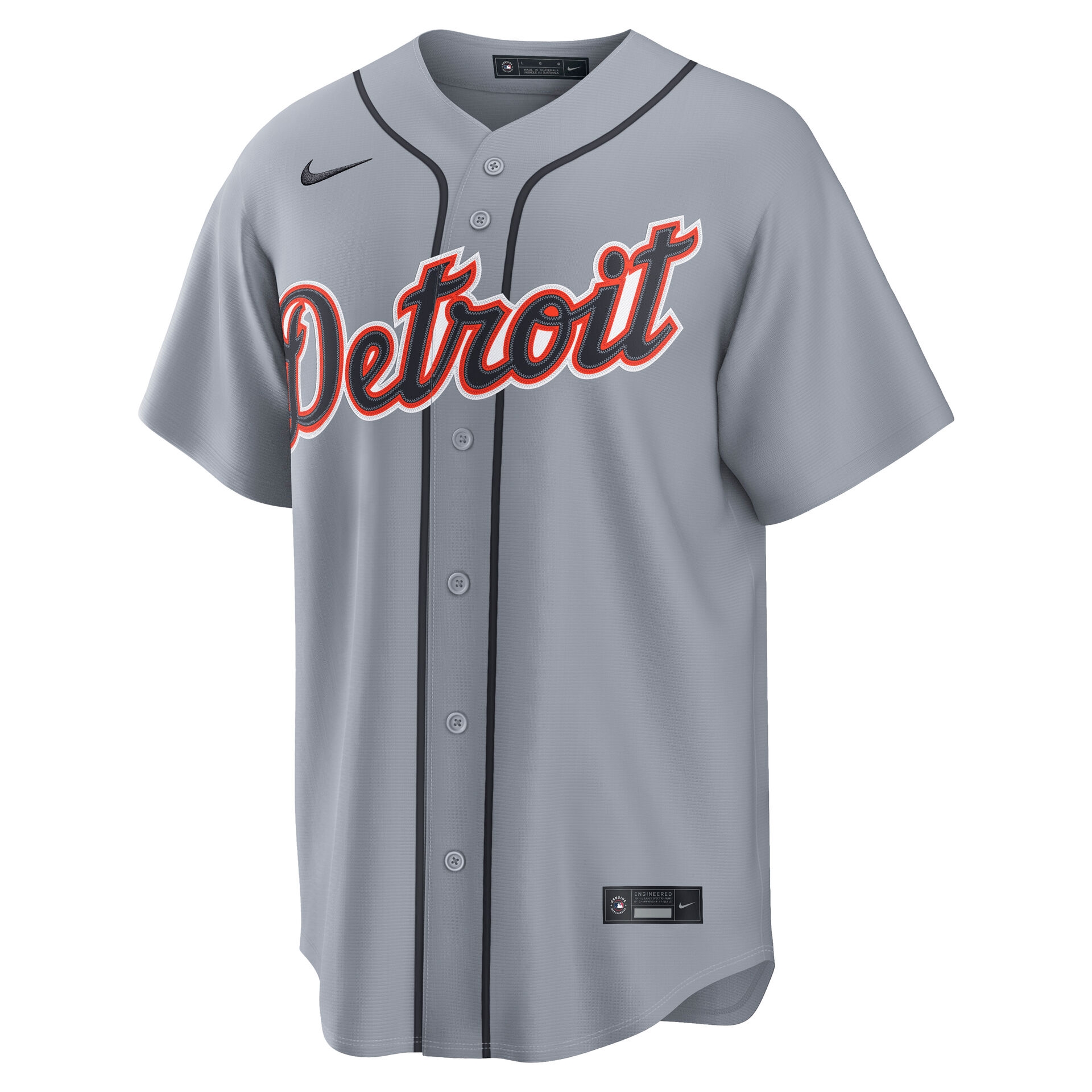Detroit Tigers Replica MLB Road Jersey Gray