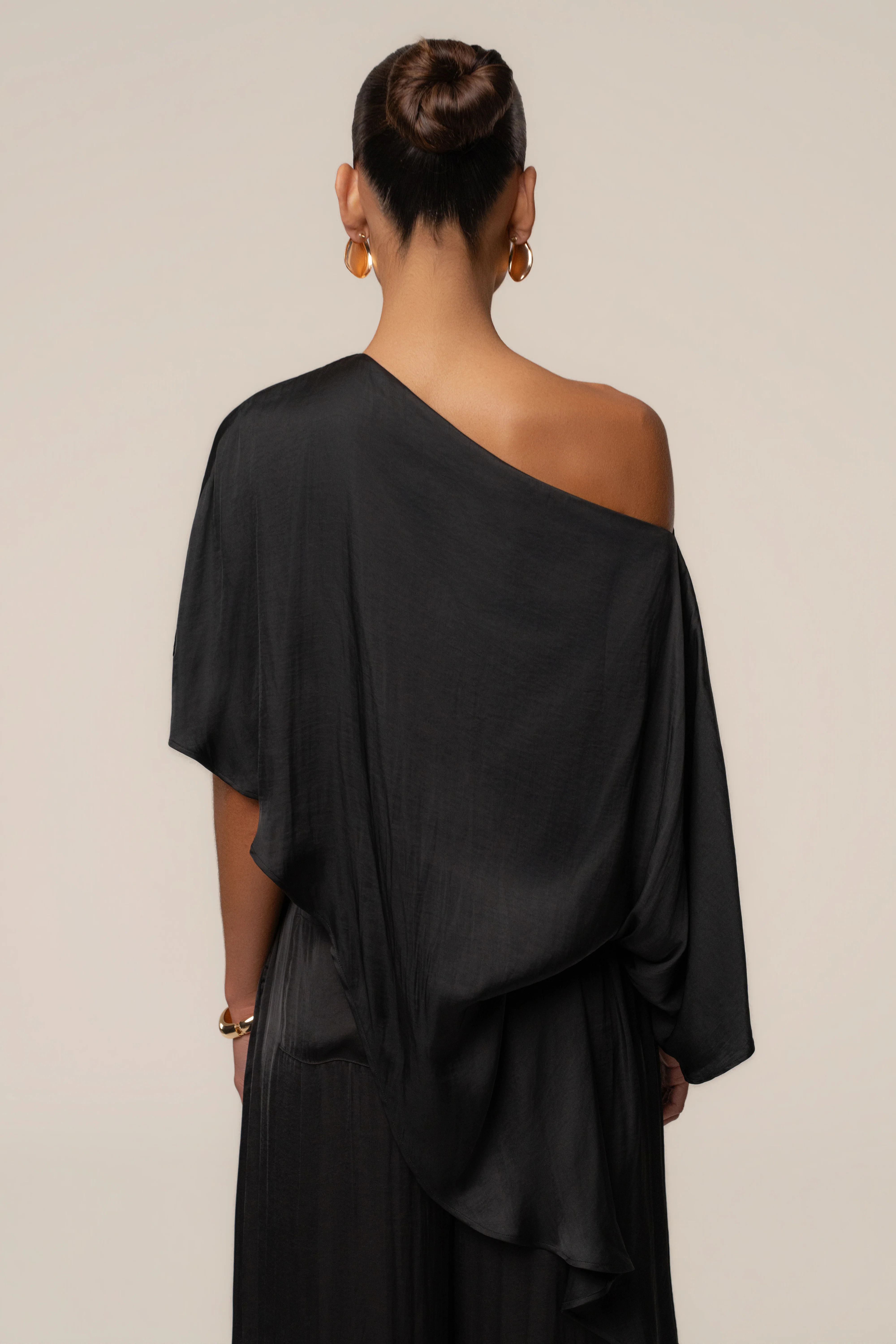 Black Brisa Drape Top