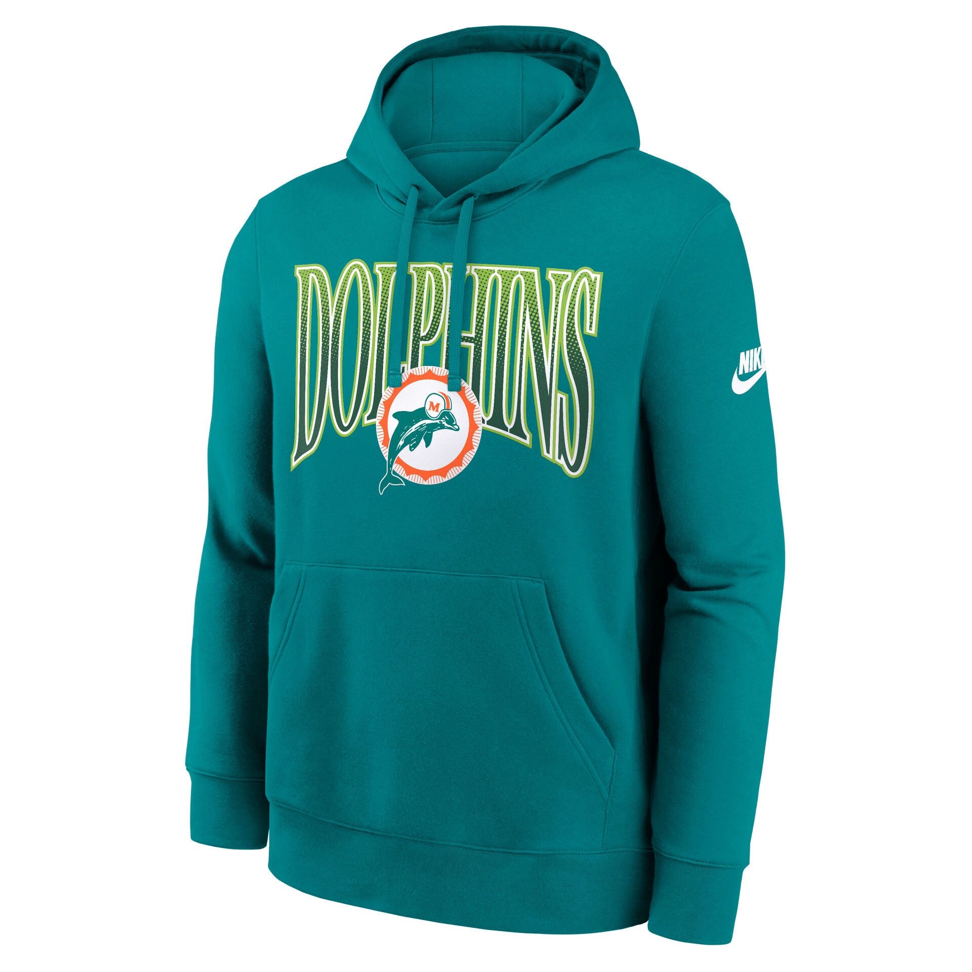 Miami Dolphins Throwback Full Blitz Club NFL Hoodie Aqua