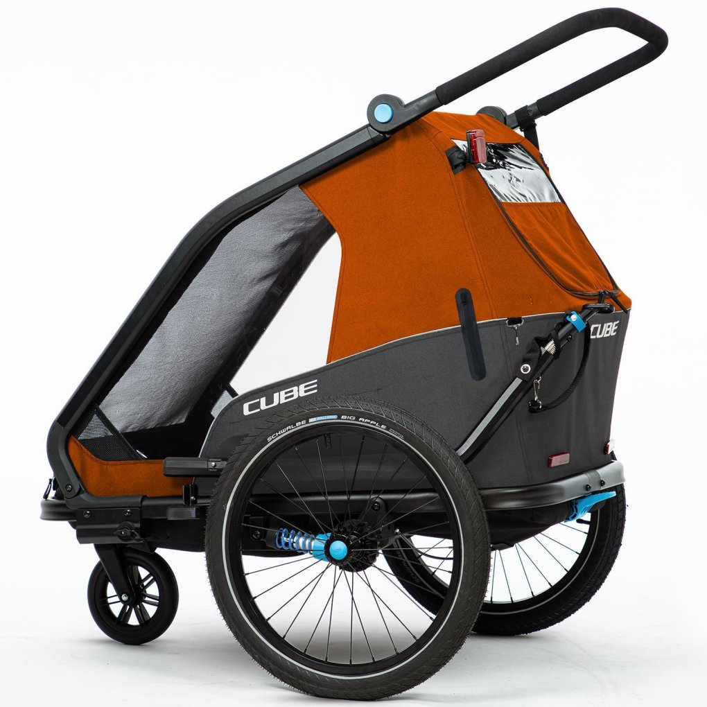 CUBE Double CMPT Kids Bike Trailer - X Actionteam - grey´n´orange