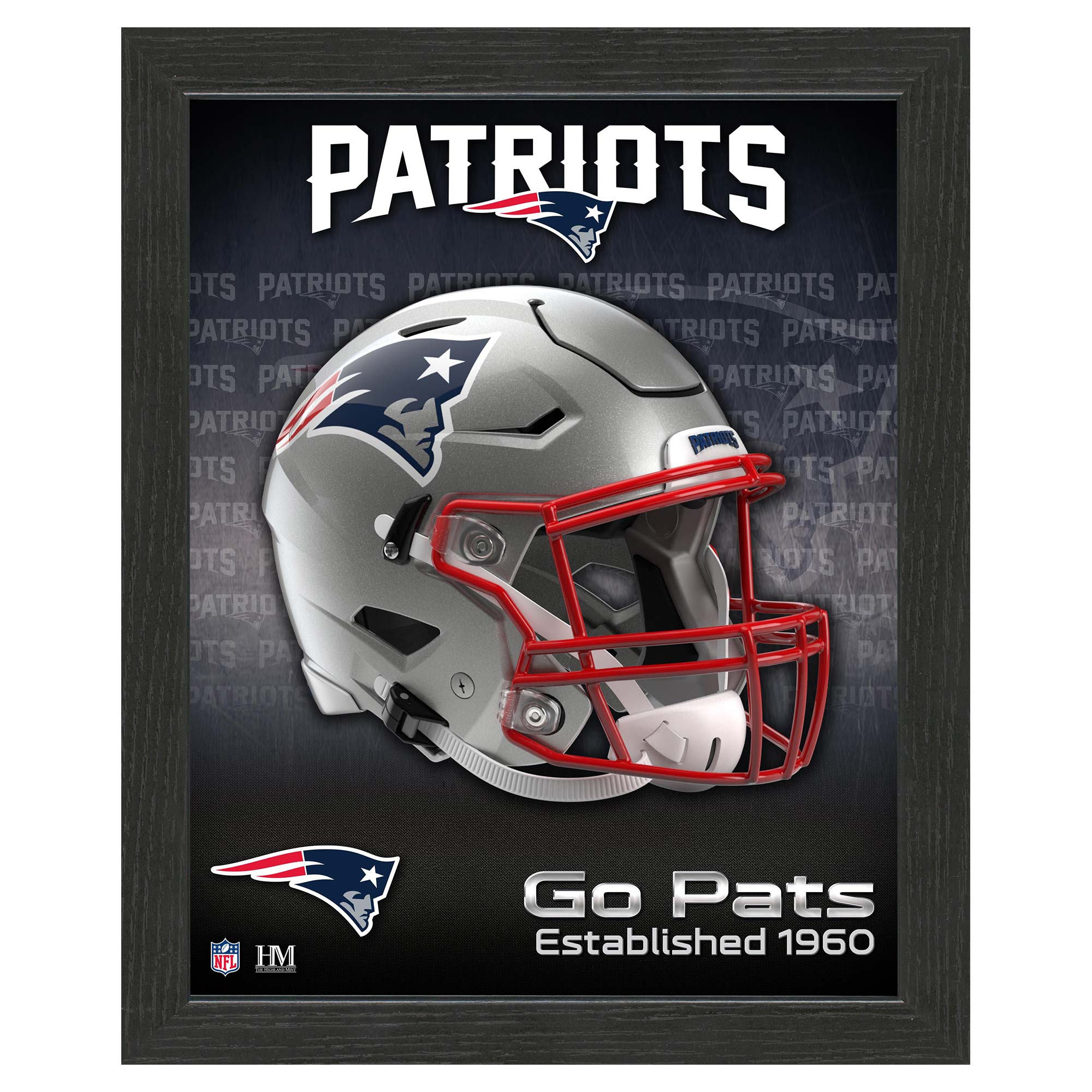 New England Patriots NFL Team Helmet Framed Photo