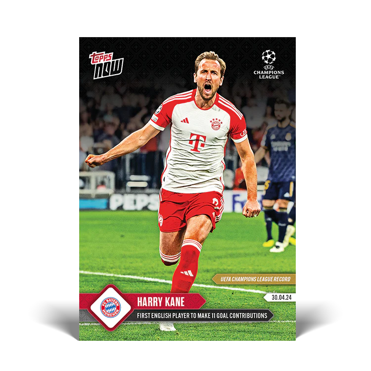 Harry Kane - UEFA Champions League Record: Most goal involvements from an English player in one season - 23/24 UCL TOPPS NOW® Card 123