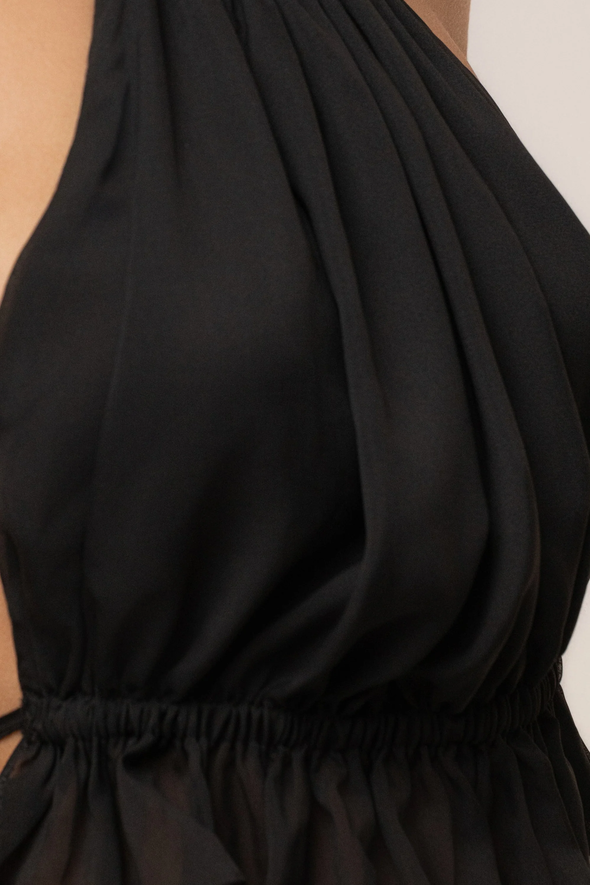 Black Moonlit Coast Halter Top