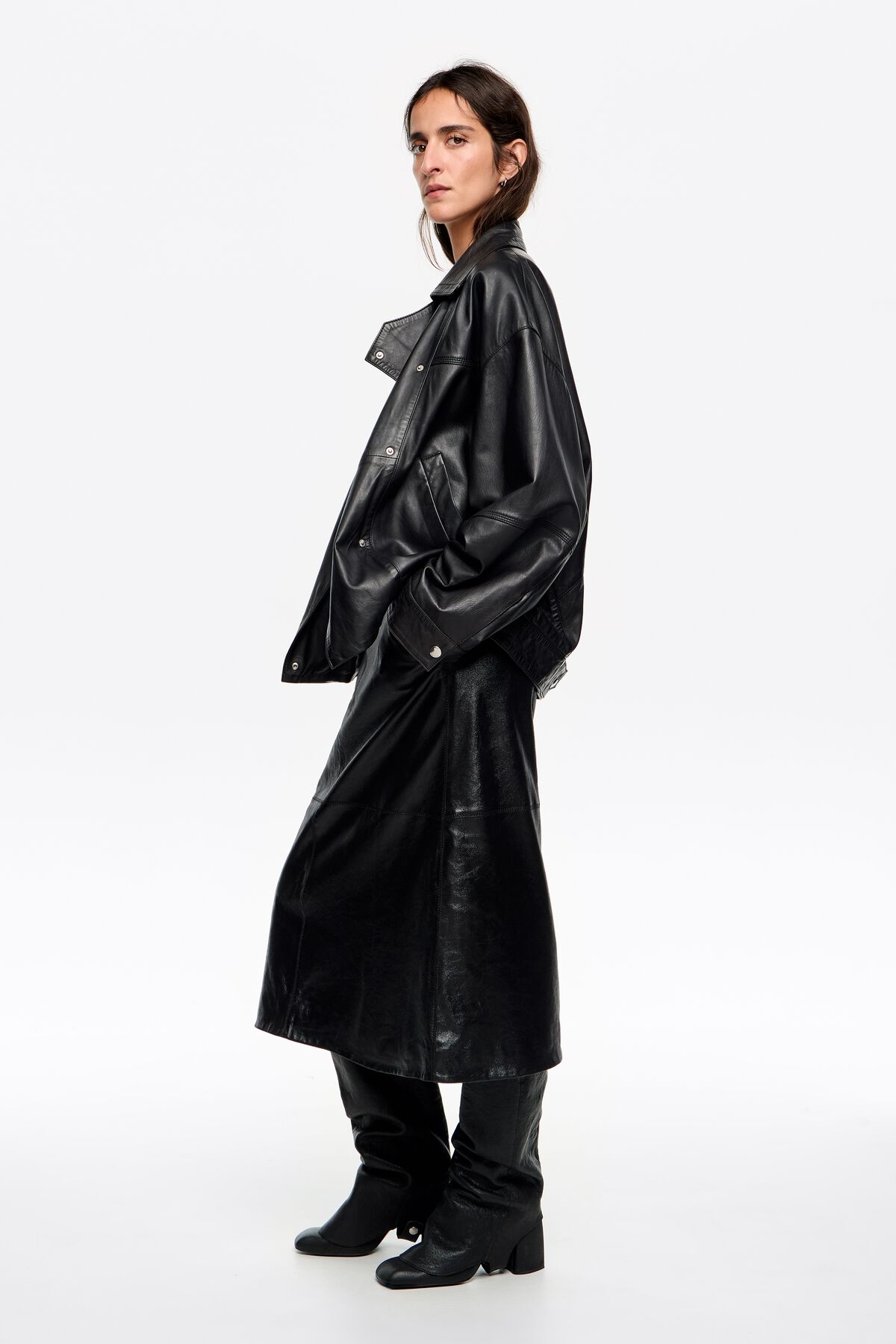 Black leather jacket