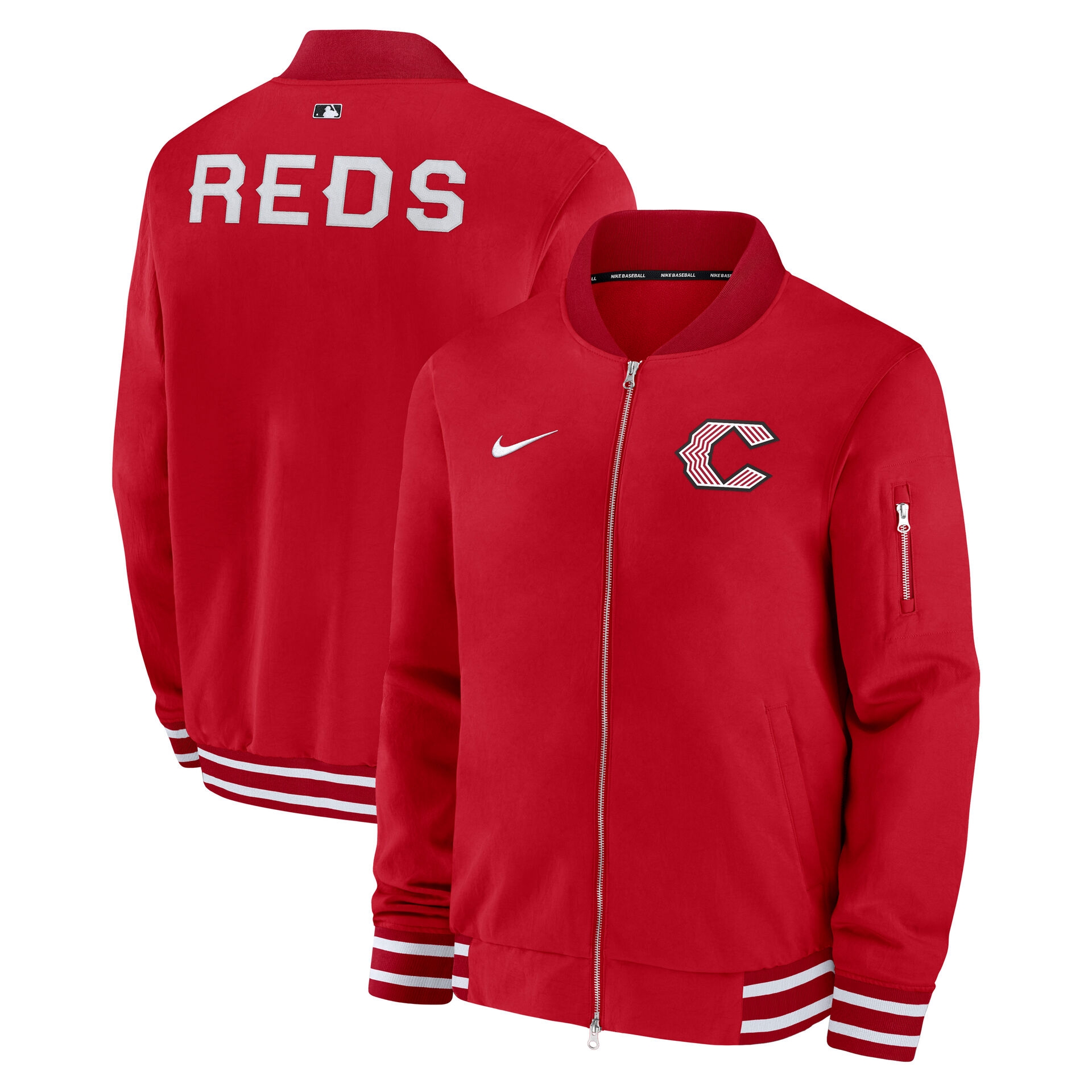 Cincinnati Reds City Connect 2026 MLB Authentic Dugout Bomber Jacket Red