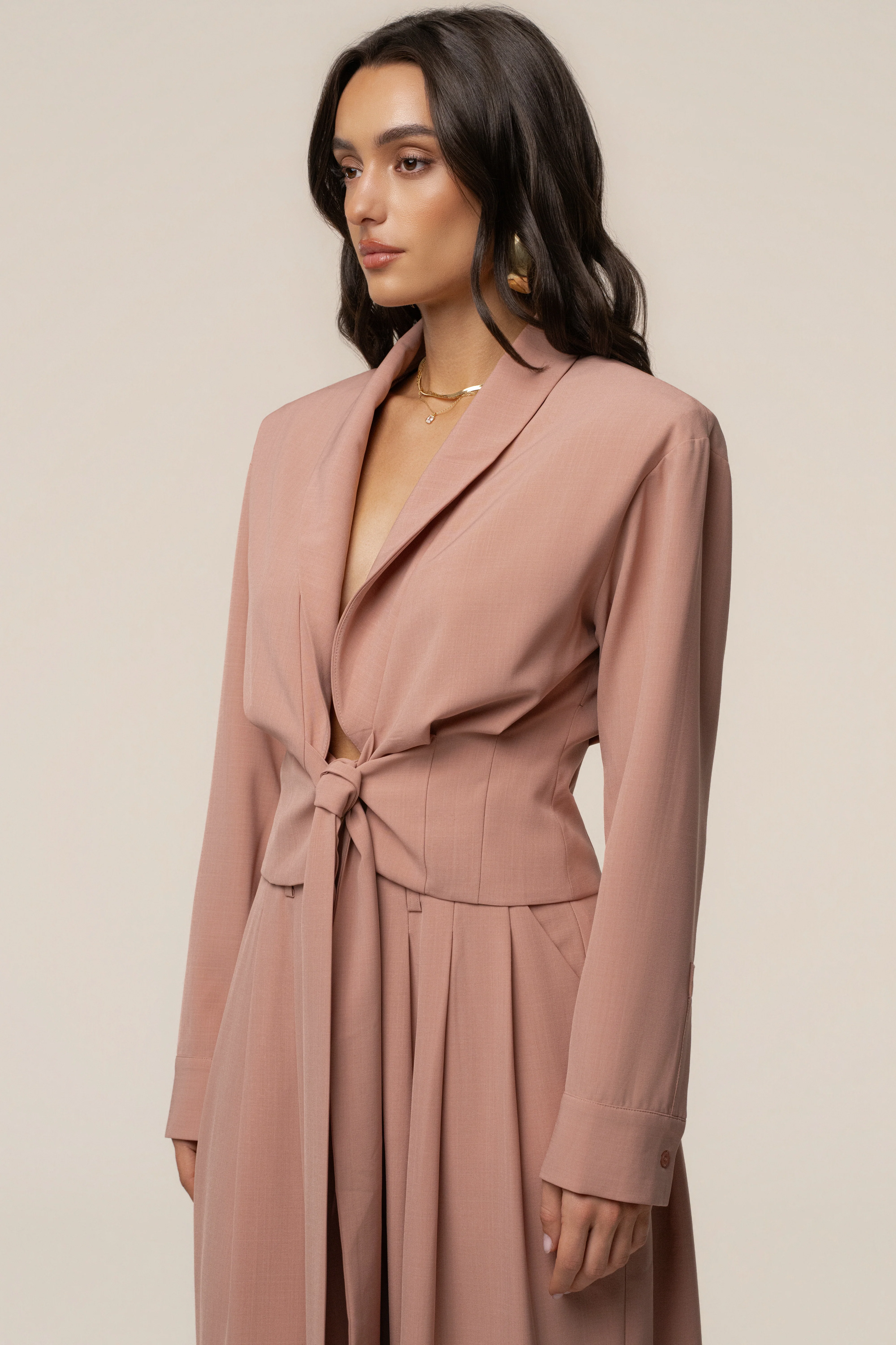 Mauve Estate Wrap Top