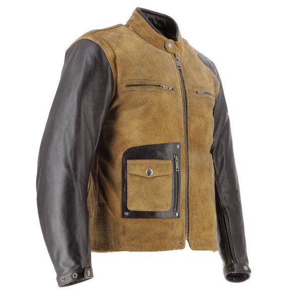 Blouson Moto Helstons JOHNSON - Noir / BeigeRef : HS1099