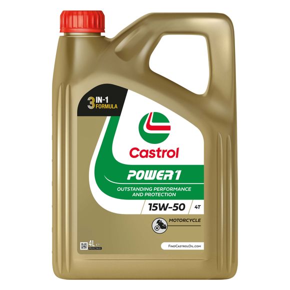 Huile moteur Castrol POWER 1 4T 15W50 4 LITRES UniverselRef : CL0035 / ART-001640