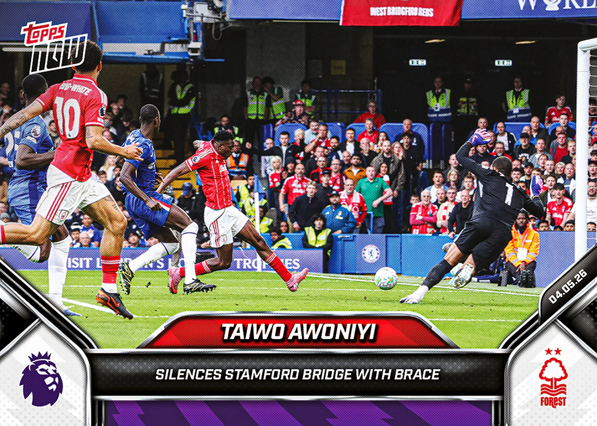 Taiwo Awoniyi - 2025-26 Premier League Topps NOW® - Card 188 - PR: 132