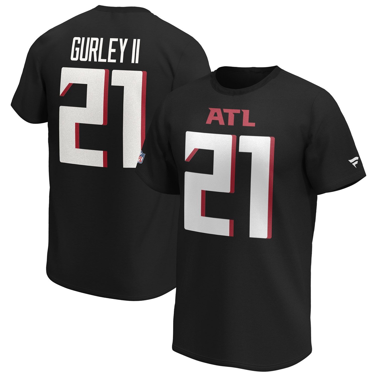 Todd Gurley II #21 Atlanta Falcons Fanatics Player NFL T-Shirt Black