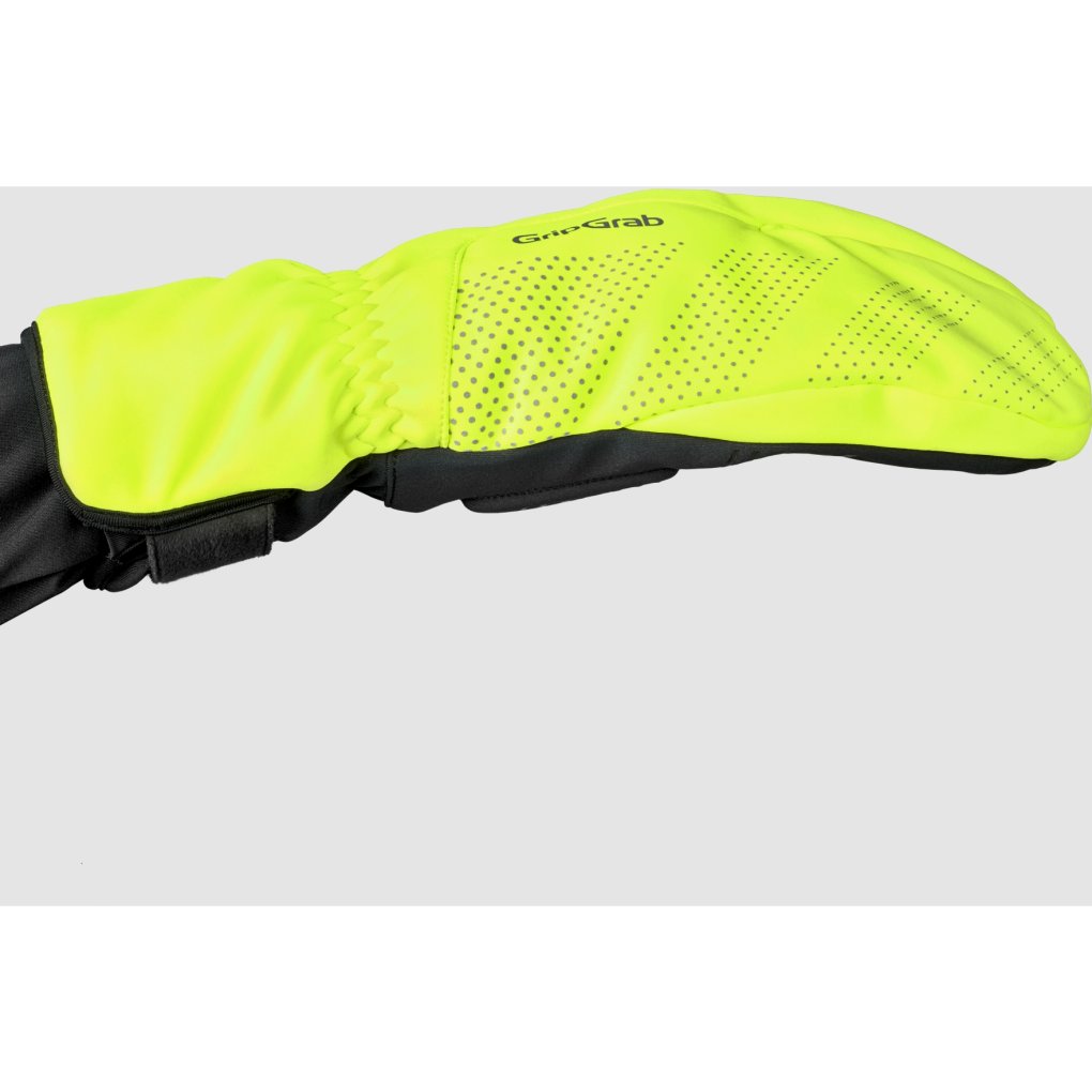 GripGrab RIDE Deep Winter Lobster Windproof Gloves - Yellow hi-vis