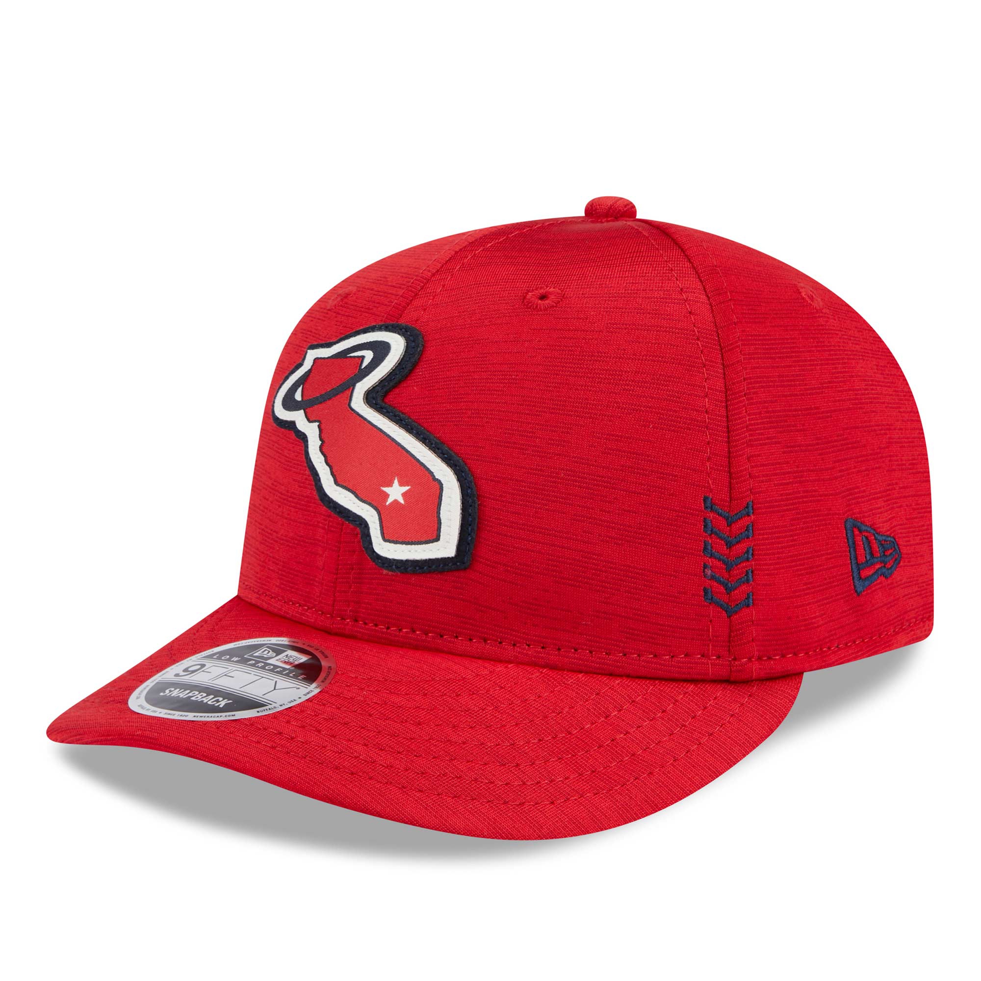 Los Angeles Angels 2024 MLB Clubhouse New Era Low Profile 9FIFTY Snapback Cap Red