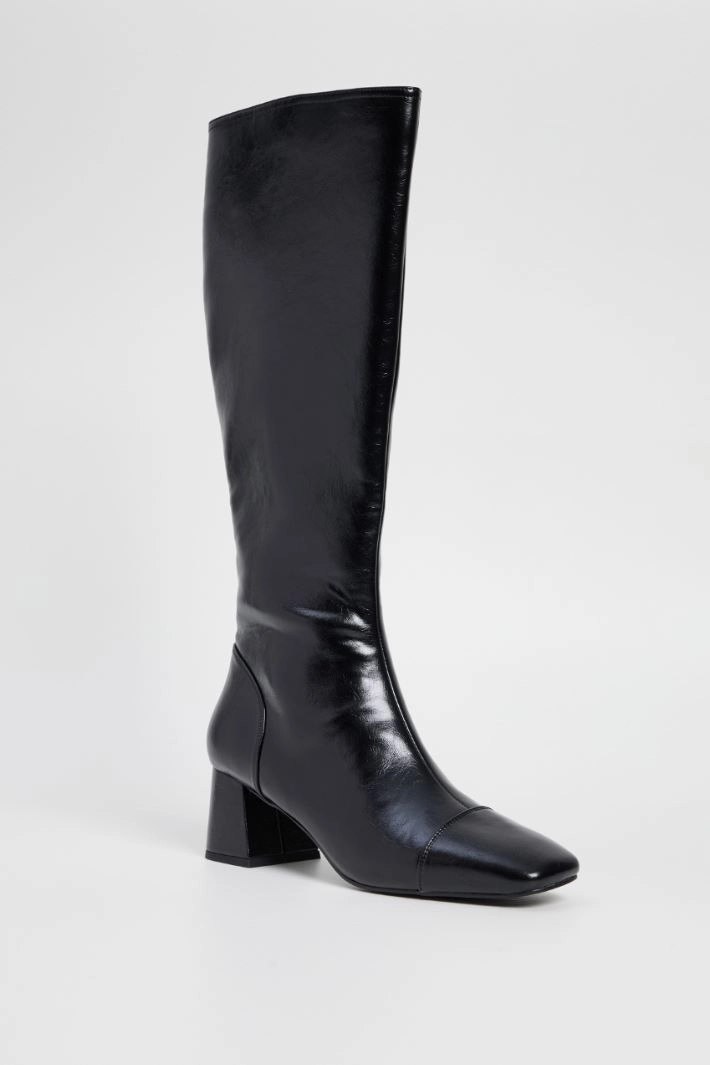 Shiny boots - BLACK