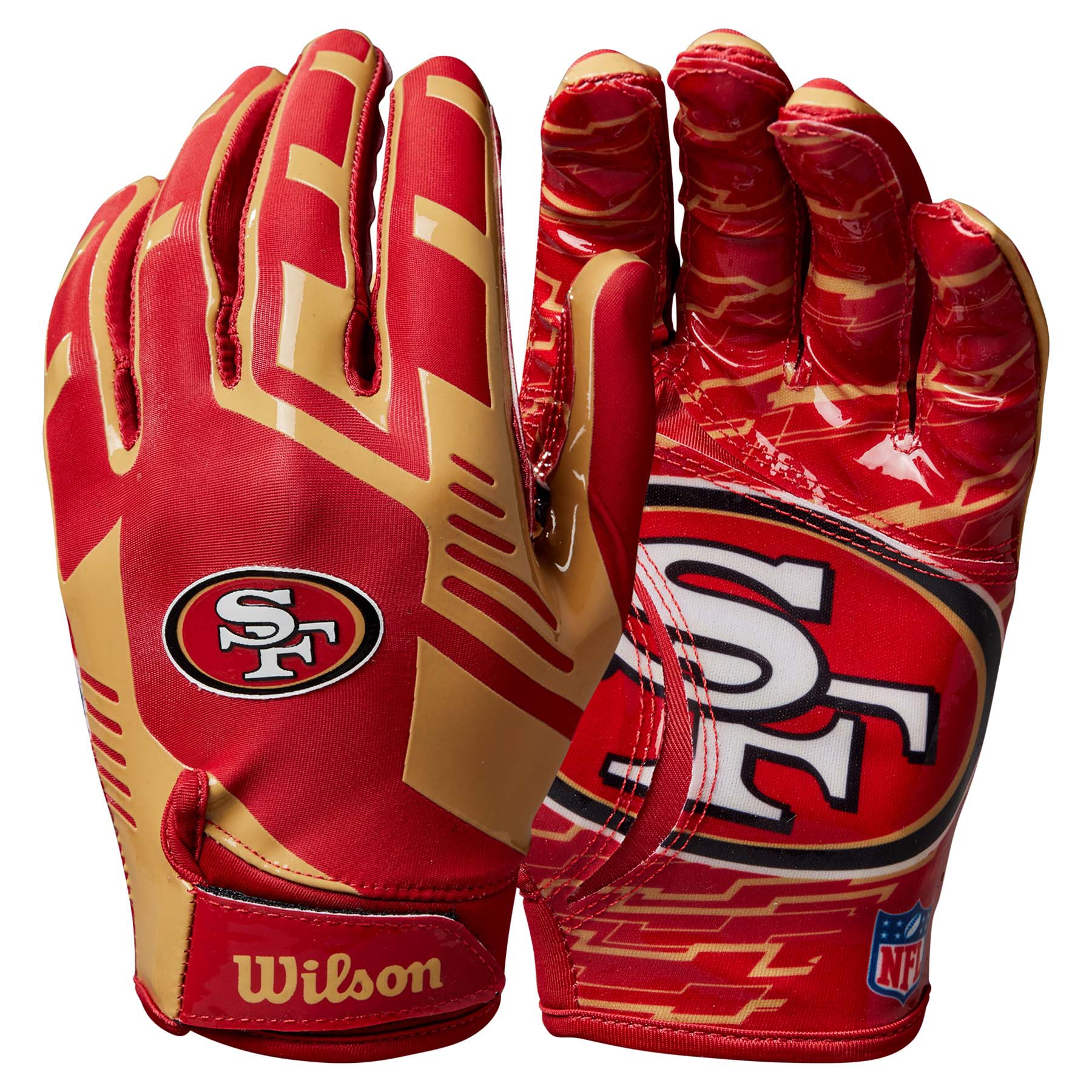 San Francisco 49ers Wilson Stretch-Fit NFL Receivers Gloves
