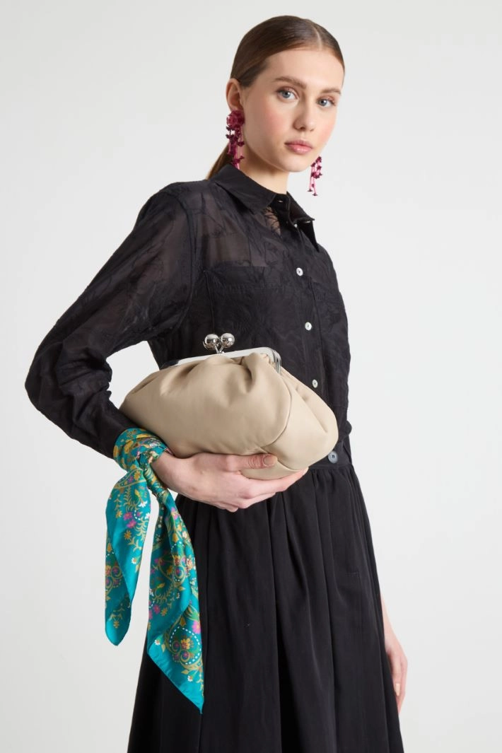 Printed silk scarf - GREEN