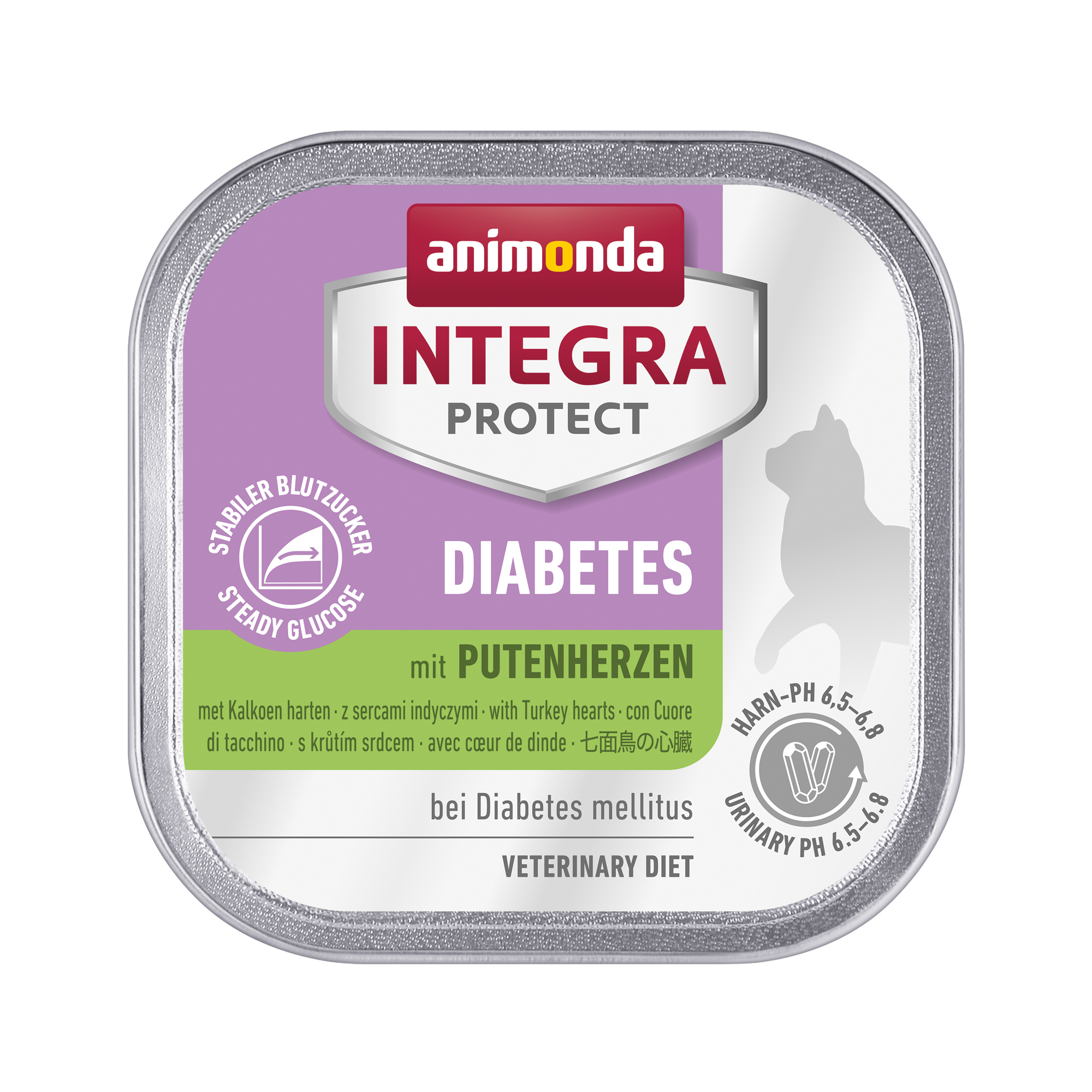 Animonda Integra Protect Cat Diabetes Turkey Hearts - 16 x 100g