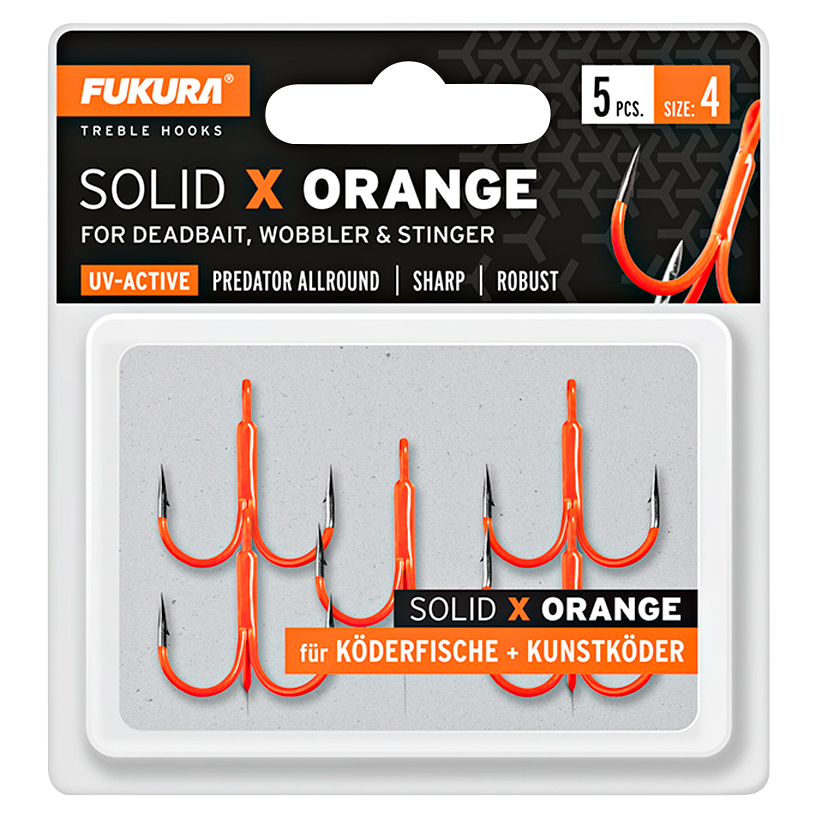 Lieblingsköder Fukura Solid X Drillinge (orange)