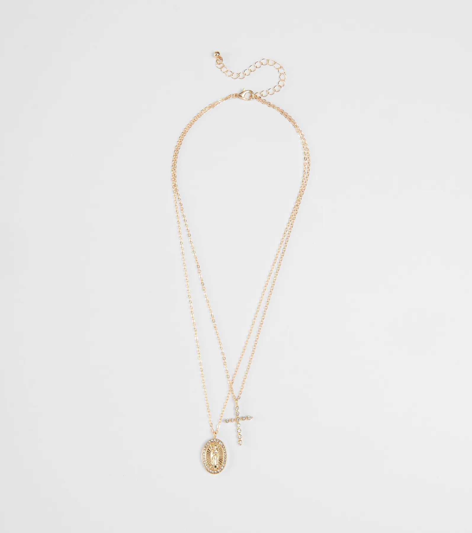 Dainty Blessings Cross Pendant Necklace