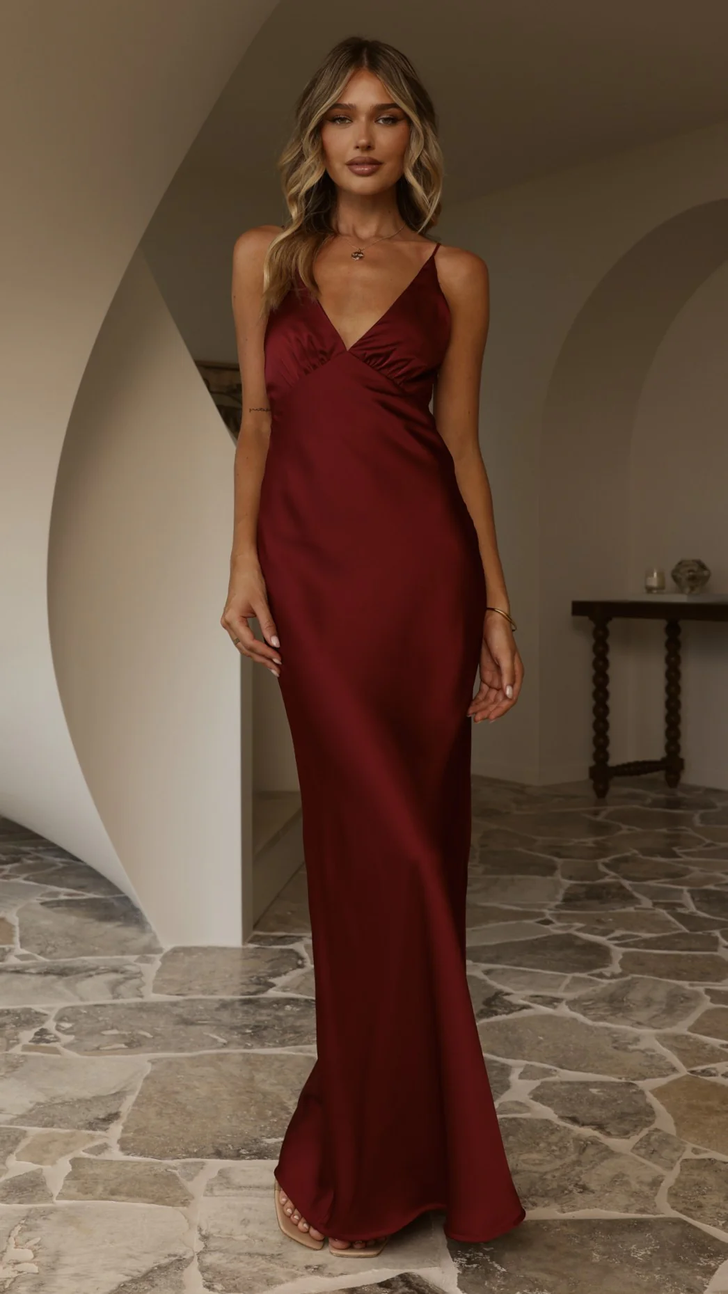 Ziah Maxi Dress - Wine