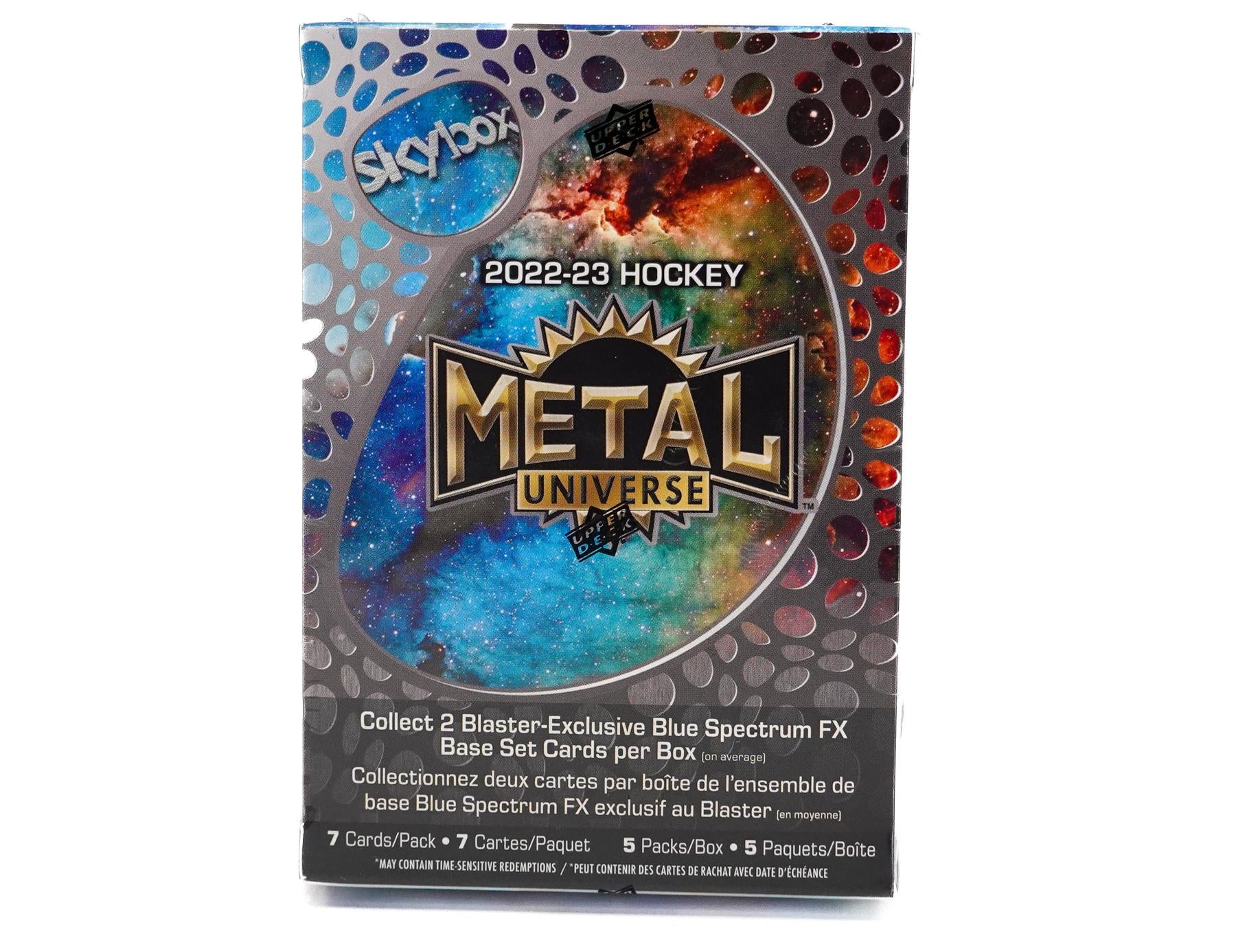 1x FREE - '22/23 Skybox Metal Universe Hockey Blaster Box