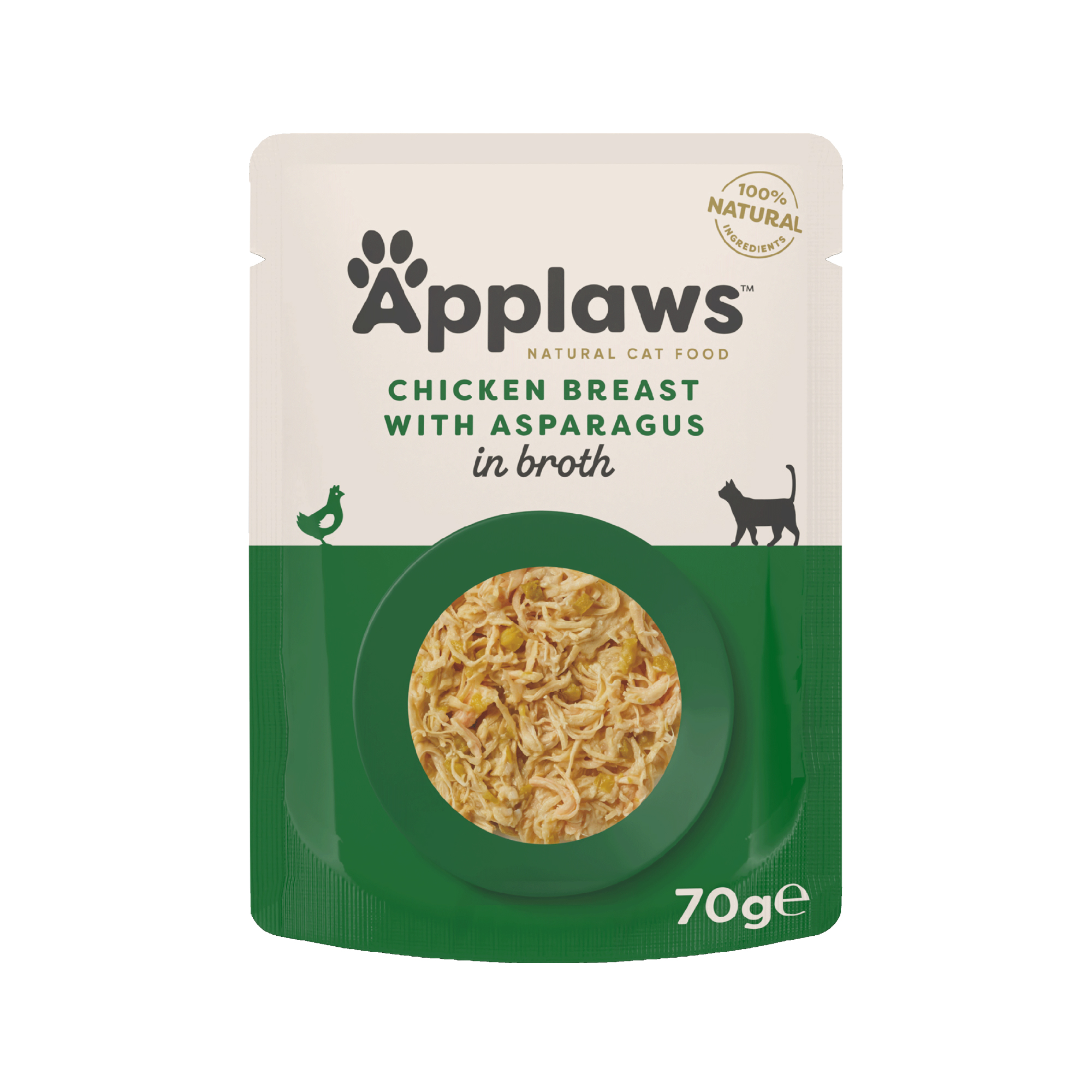 Applaws Cat Food - Chicken Breast & Asparagus in Broth - 12x 70g