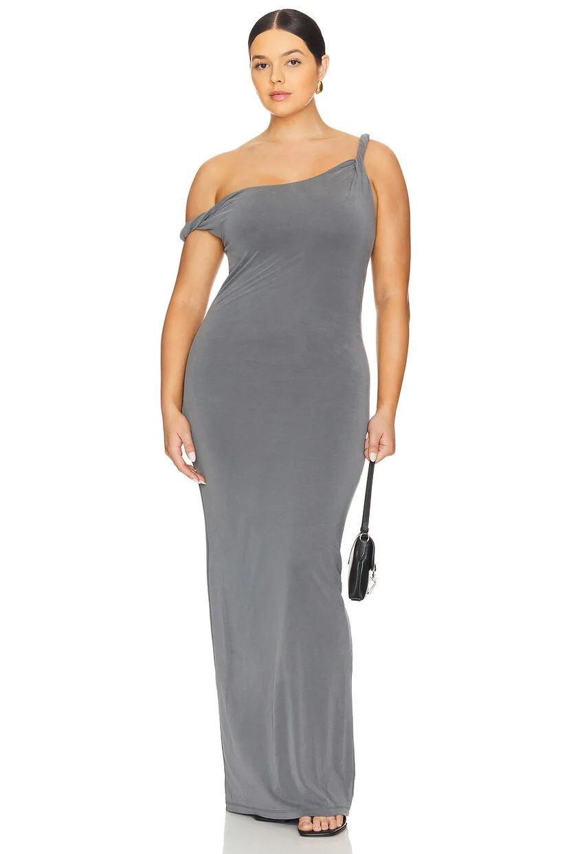 Twist Shoulder Maxi Dress