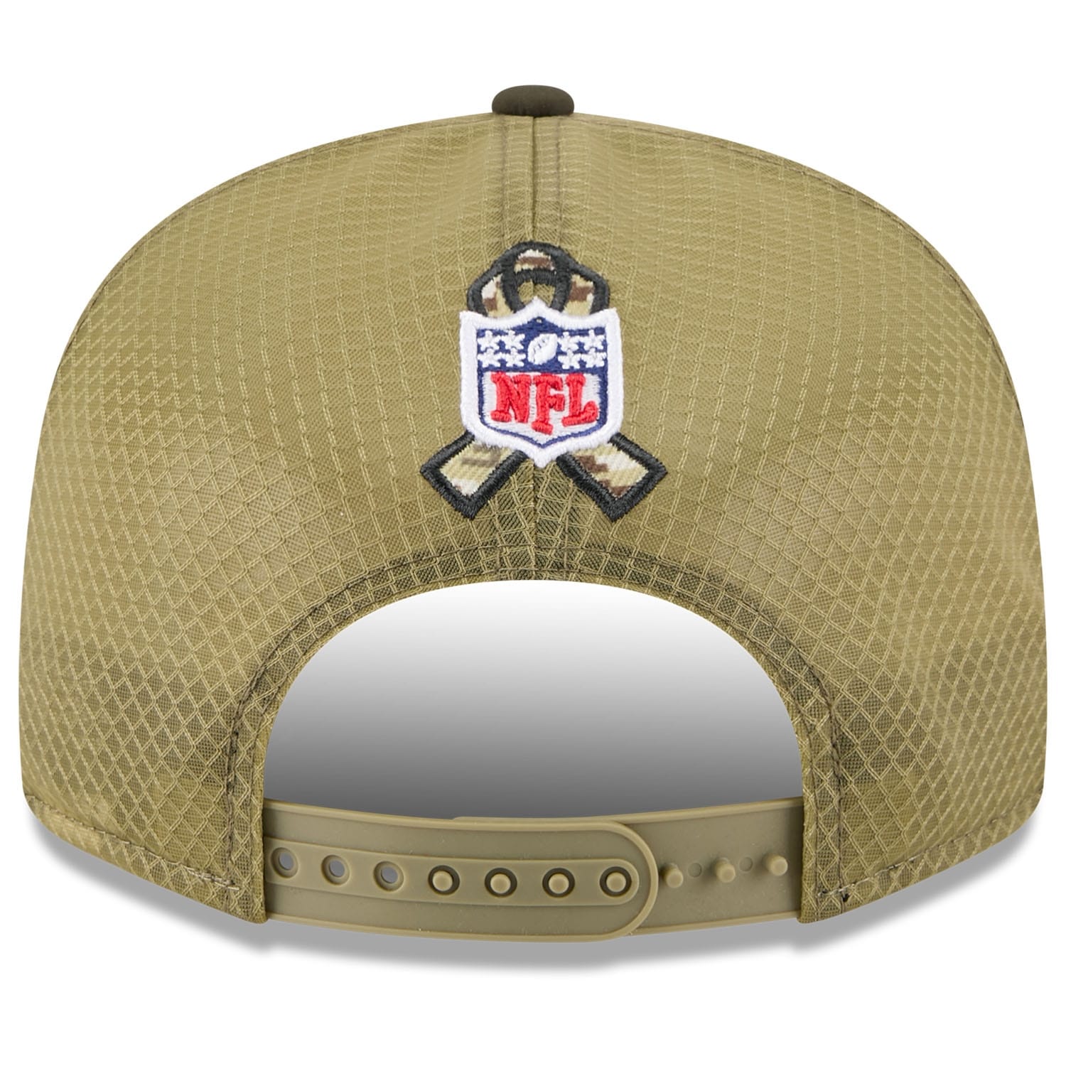 Washington Commanders 2025 NFL Salute to Service 9FIFTY Split Panel Trucker Snap Cap Olive