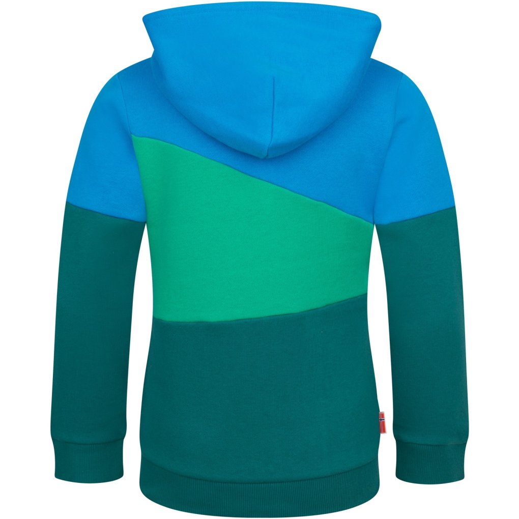 Trollkids Alesund Sweater Kids - Jungle Green/Dynamic Blue