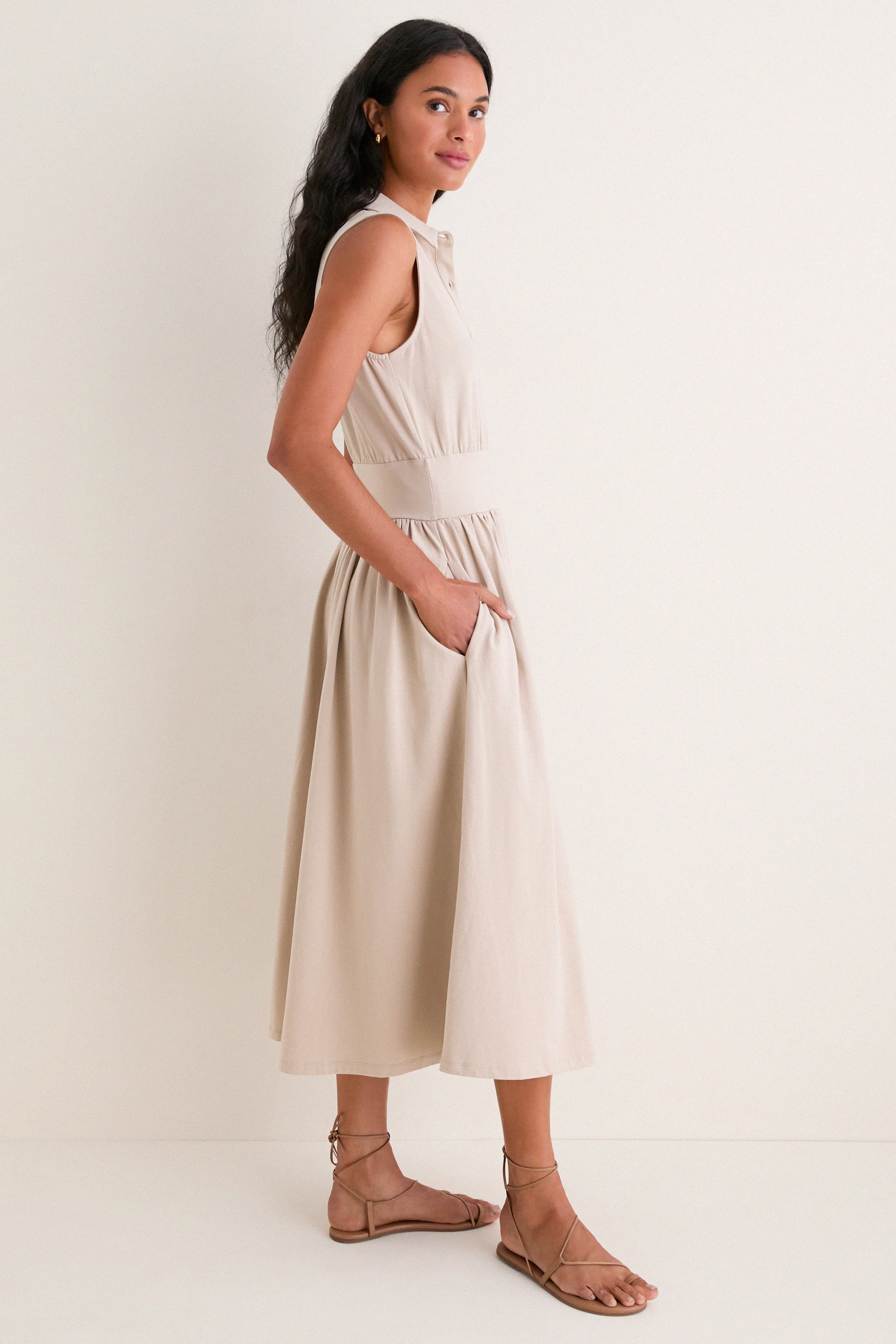 Sand Mikaela Midi Dress
