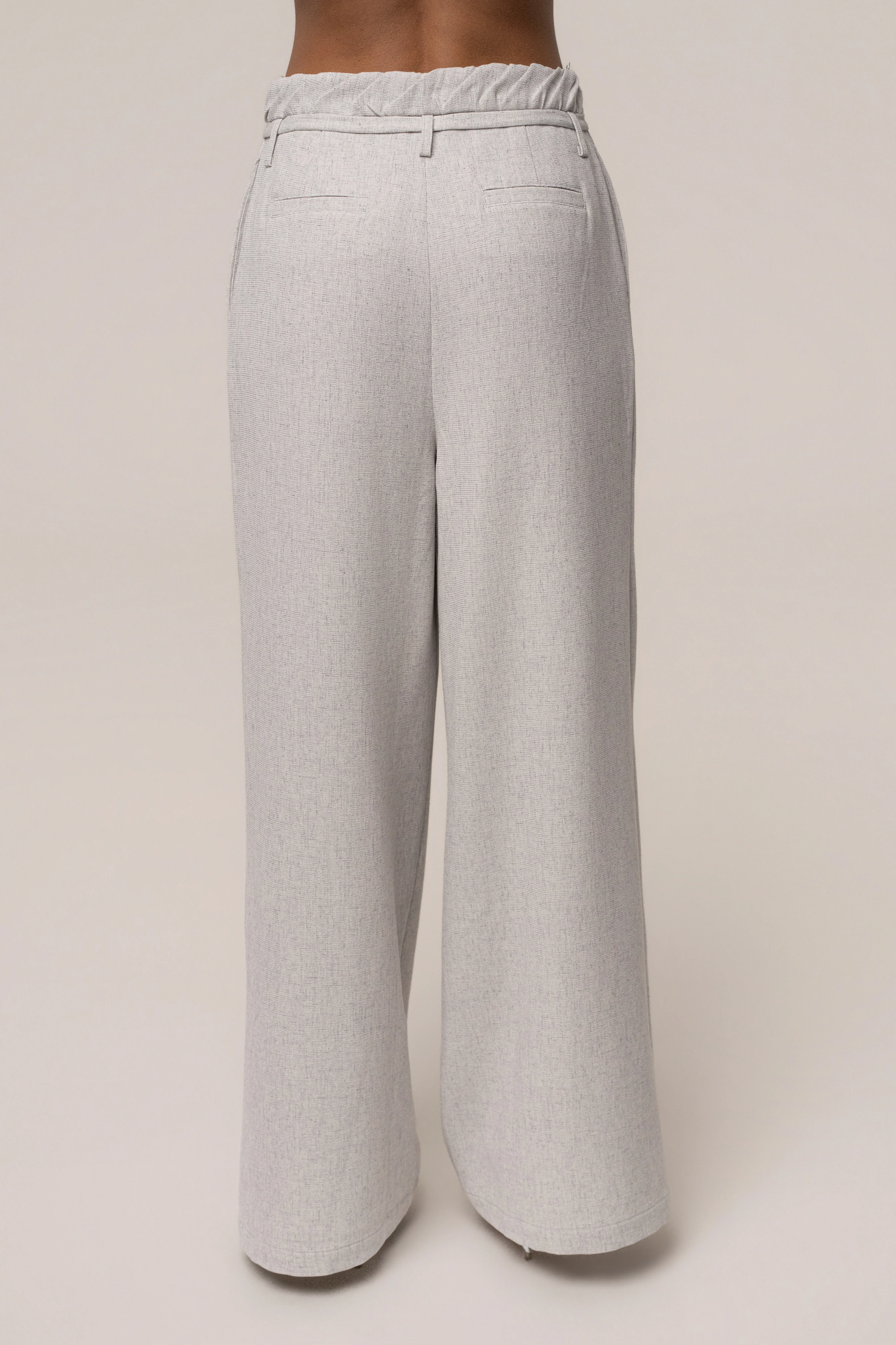 Heather Grey Refined Ease Wide Leg Pants